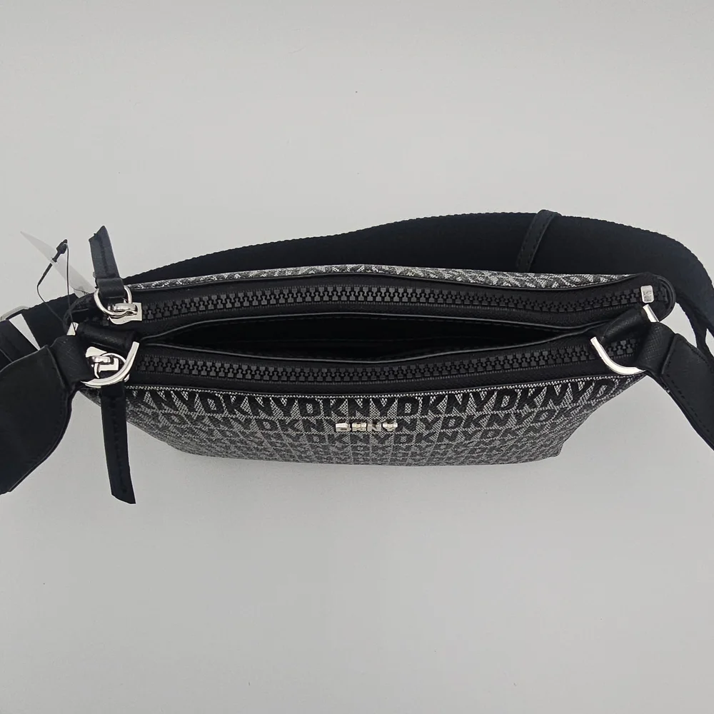 DKNY Black and Gray Logo Handbag - Picture 5 of 8